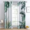 Generic Tropical Leaves Blackout Curtains, Green Leaf Design, Grommeted, 2-Piece Set, 175 x 140 cm view 2