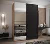 MEBLE KRYSPOL LUX 3 Elegant 2-Door Sliding Wardrobe with Mirror - Soft-Close HETTICH TopLine L System - 245.5 x 170 x 64 cm - Artisan, Black, Black view 4
