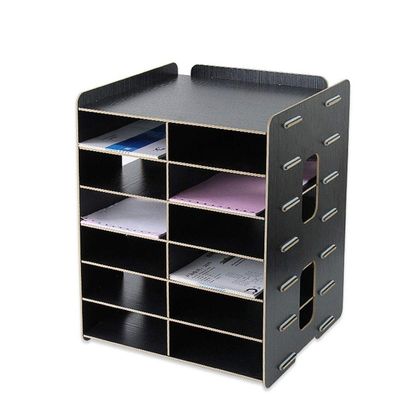 File Organizer Rack, 7-Tier Desktop Folder Rack, Easy Assembly, A5 Folders