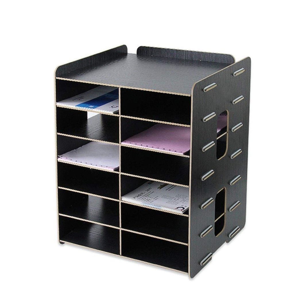 File Organizer Rack, 7-Tier Desktop Folder Rack, Easy Assembly, A5 Folders