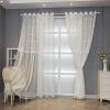Bishilin Curtains, 2-Pack with Grommets, 96 x 138 cm, White Sheer Polyester Curtains with Ginkgo Pattern view 3