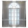 Bishilin 2-Piece Gray Curtain Set, 137 x 244 cm, Semi-Sheer Jacquard with Beads view 1