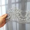Bishilin 2-Piece Gray Curtain Set, 137 x 244 cm, Semi-Sheer Jacquard with Beads view 4