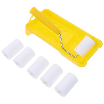 Homoyoyo Mini Paint Roller Set with Foam Rollers, Tray and Handle