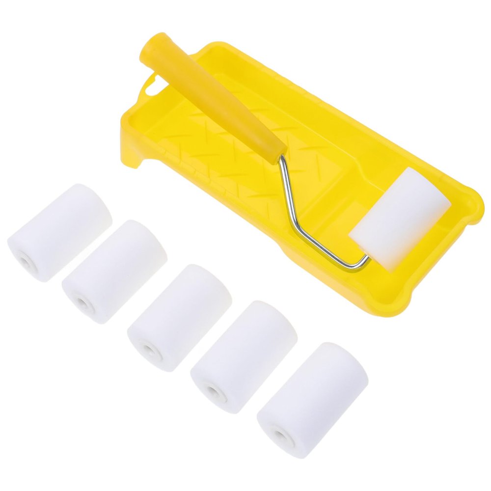 Homoyoyo Mini Paint Roller Set with Foam Rollers, Tray and Handle
