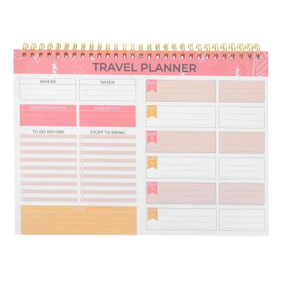 Travel Planner Notebook with Checklists for Trip Planning and Budgeting
