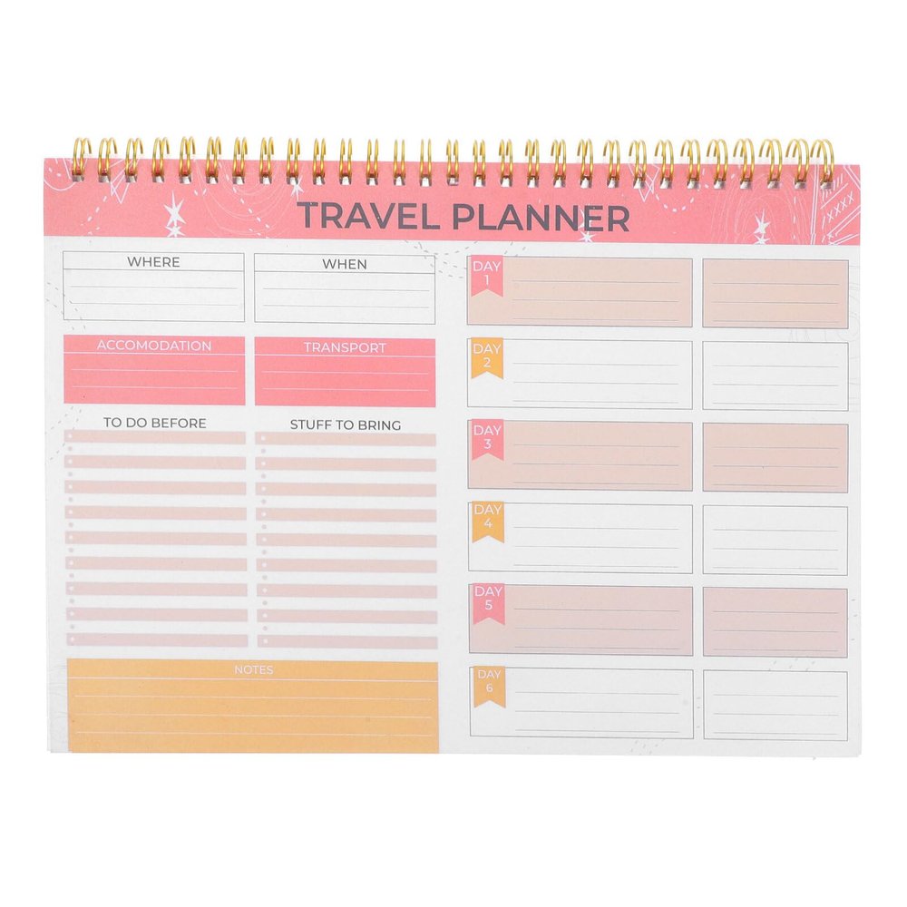 Travel Planner Notebook with Checklists for Trip Planning and Budgeting