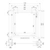 V2A Stainless Steel Garden Gate with Glass Panel – DIN Right/Left, Various Mounting Kits (Post, DIN Left, Concrete Impact Anchors) view 3