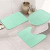 3-Piece Non-Slip Bath Mat Set, Pastel Mint Green view 1