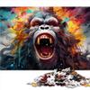 1000-Piece Wooden Puzzle for Adults and Children 12+: Colorful Orangutan, 50 x 75 cm view 4