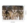 Toiyugd Wolf Doormat, Flannel, Non-Slip, Soft and Absorbent, Washable, 16 x 24 in view 3