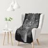 Lightweight Ultra-Soft Flannel Throw Blanket, Black and White Geometric Design view 3