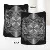 Lightweight Ultra-Soft Flannel Throw Blanket, Black and White Geometric Design view 4