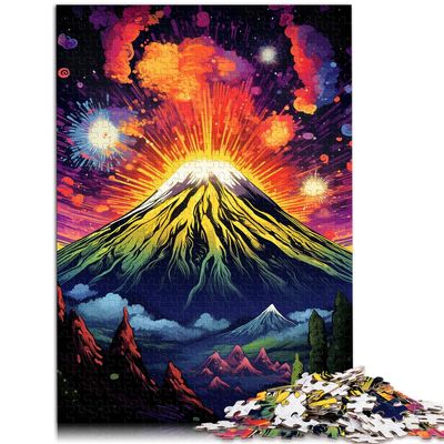 1,000-Piece Psychedelic Volcanic Eruption Puzzle for Adults and Children 12+, 50 x 75 cm
