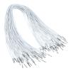 PATIKIL 20-Inch Elastic Barbed Cord, 100 Pcs, 1.6 mm Loop Stretch Round Cord with Metal Barbs for Hats, Masks, Crafts, and Bookbinding, White (50 cm) view 1