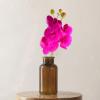 pofluany Artificial Phalaenopsis Orchid Branch, 70 cm, Dark Purple view 4