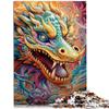 1000-Piece Psychedelic Art Dragon Wooden Puzzle, 50 x 75 cm view 1