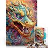 1000-Piece Psychedelic Art Dragon Wooden Puzzle, 50 x 75 cm view 2