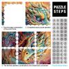 1000-Piece Psychedelic Art Dragon Wooden Puzzle, 50 x 75 cm view 4