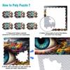1,000-Piece Colorful Fantasy Eye Art Wooden Puzzle, 50 x 75 cm view 3