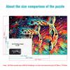 1000-Piece Psychedelic Graffiti Cheetah Wooden Puzzle, 50 x 75 cm view 3