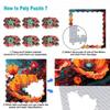1000-Piece Psychedelic Flower Wooden Puzzle, 50 x 75 cm view 3