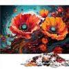 1000-Piece Psychedelic Flower Wooden Puzzle, 50 x 75 cm view 4