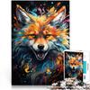 1000-Piece Colorful Fantasy Fox Wooden Puzzle, 50 x 75 cm view 2