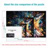 1000-Piece Colorful Fantasy Fox Wooden Puzzle, 50 x 75 cm view 3
