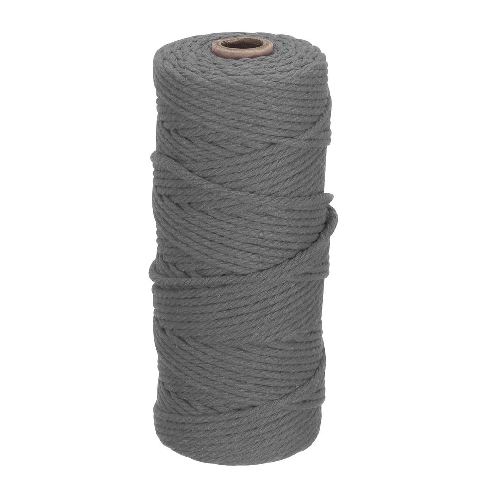 DMiotech 3 mm x 100 m Dark Gray Cotton Macrame Cord