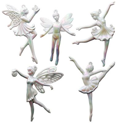 2024 Christmas Decoration Set, 5 Pieces, Dancing Ballet Girl Ornaments