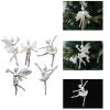 2024 Christmas Decoration Set, 5 Pieces, Dancing Ballet Girl Ornaments view 2