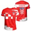 YuanDiann 2024 Croatia European Cup Soccer Fan T-Shirt, Short Sleeve, Quick-Dry, Breathable, 23# L view 1