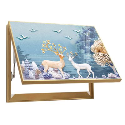 Decorative Electric Meter Box Cover, 50 x 40 cm, Gold-4
