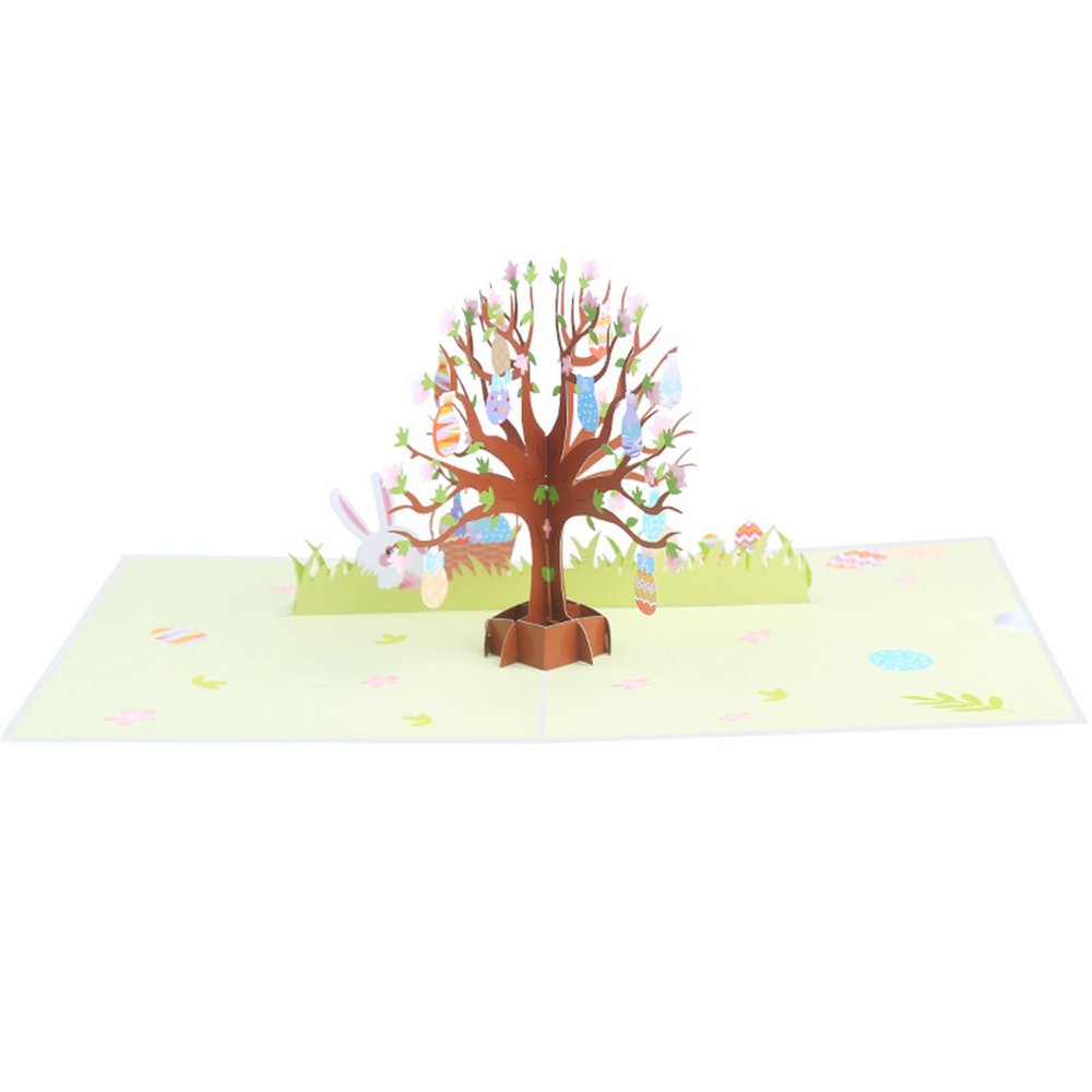 3D Easter Egg Tree Greeting Card Set for Children