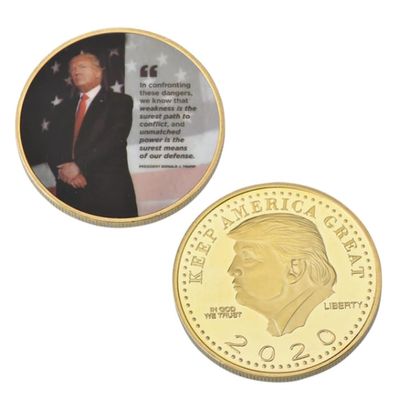 REZAJDUIE Donald Trump 2020 Commemorative Coin, Gold-Plated US President Metal Coin