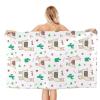 Alpaca and Cactus Art Beach Towel, 81.3 x 132.2 cm, Microfiber Beach Towel for Women and Men, Absorbent, Quick-Drying Towel for Travel, Beach and Pool view 2