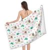 Alpaca and Cactus Art Beach Towel, 81.3 x 132.2 cm, Microfiber Beach Towel for Women and Men, Absorbent, Quick-Drying Towel for Travel, Beach and Pool view 3