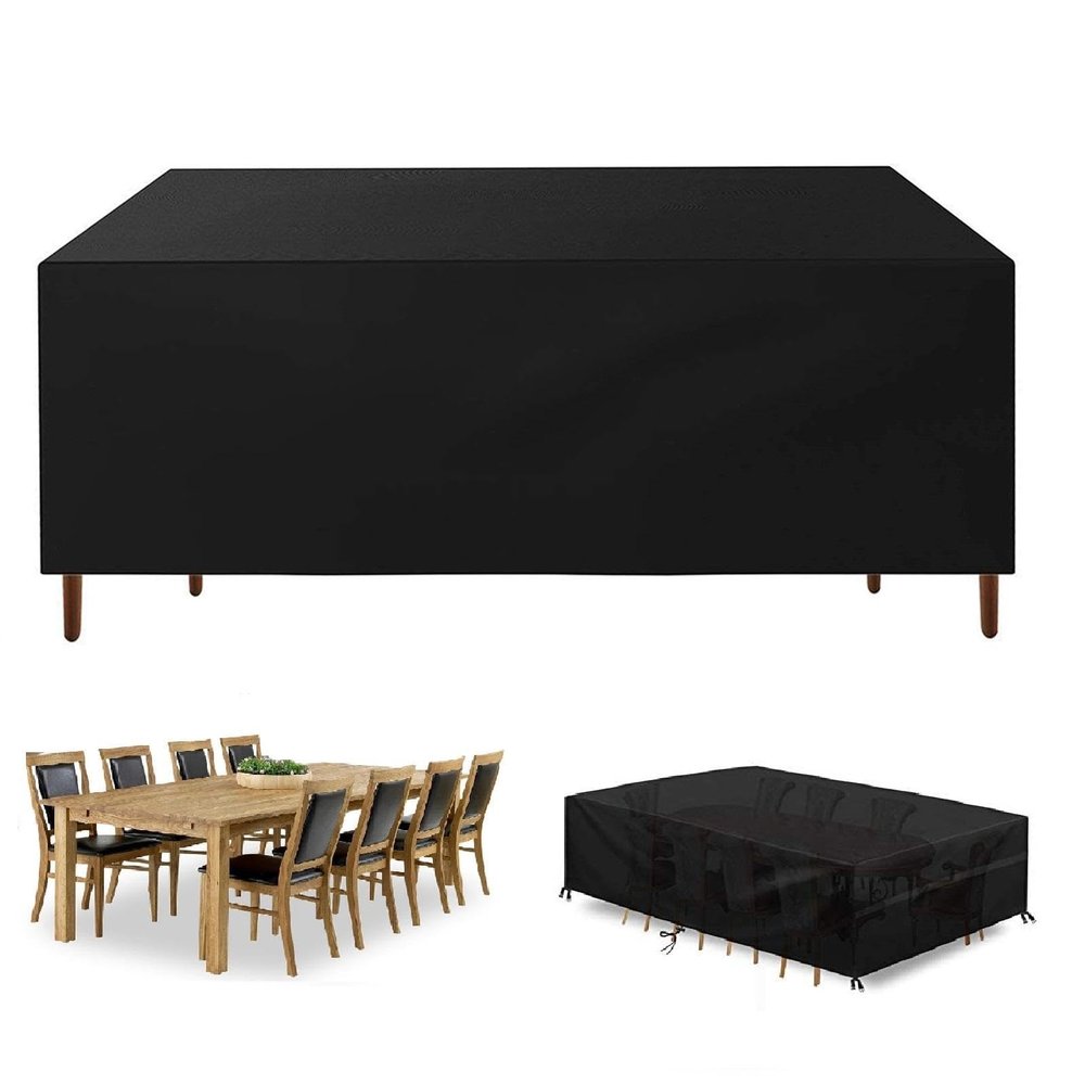 Outdoor Furniture Cover 420D Oxford, Waterproof, 385 x 245 x 85 cm, Black