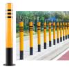 Steel Safety Parking Bollards, Yellow Powder-Coated, 120 cm, 2-Pack view 1