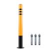 Steel Safety Parking Bollards, Yellow Powder-Coated, 120 cm, 2-Pack view 2