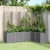 LAPOOH Planter Box with Trellis, Light Gray, 160 x 120 x 140 cm, PP view 1