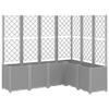 LAPOOH Planter Box with Trellis, Light Gray, 160 x 120 x 140 cm, PP view 2
