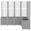 LAPOOH Planter Box with Trellis, Light Gray, 160 x 120 x 140 cm, PP view 3