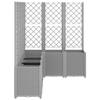 LAPOOH Planter Box with Trellis, Light Gray, 160 x 120 x 140 cm, PP view 4
