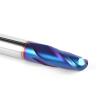 1 pc HRC65 Carbide Ball-Nose End Mill, 2-Flute, R0.5–R6, 50L/100L view 3