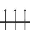 LAPOOH Garden Fence with Spear Points, Steel, 5.1 x 1.5 m, Black view 4