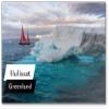 Refrigerator Magnet: Iceberg with Red Sailboat in Ilulissat, Greenland view 1