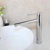 Chrome-Finish Basin Faucet, Hot and Cold Water Mixer, Deck-Mount view 3