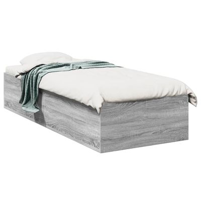 LAPOOH Bed Frame Gray Sonoma 90 x 190 cm Engineered Wood